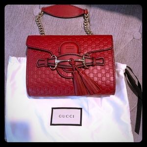 Gucci Microguccissima Red Ruby should cross body